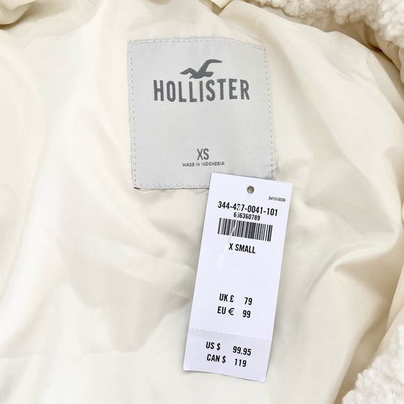 Hollister cropped Sherpa puffer coat - Picture 3 of 3